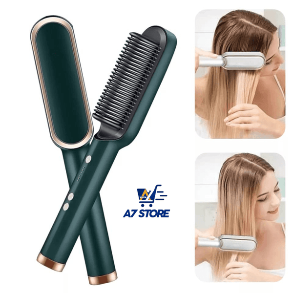 Escova de Cabelo Elétrica 3 lem 1 - Pente de Aquecimento / Alisador de cabelo (Bivolt) A7-Store